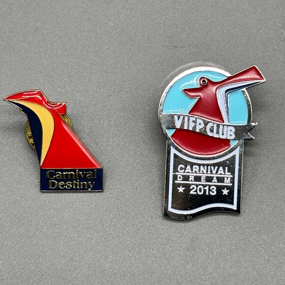 Carnival Cruise Jewelry - Carnival Cruise Lapel Pin Lot VIFP Club Dream 2013 Carnival Destiny Ship Logo